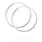 Sterling Silver 1.2mm Rhodium Plated Hoop Earrings - Choose your Size