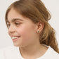Sterling Silver Girls May Birthstone Screw Back Earrings