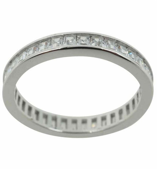 Sterling Silver Cubic Zirconia Eternity Ring