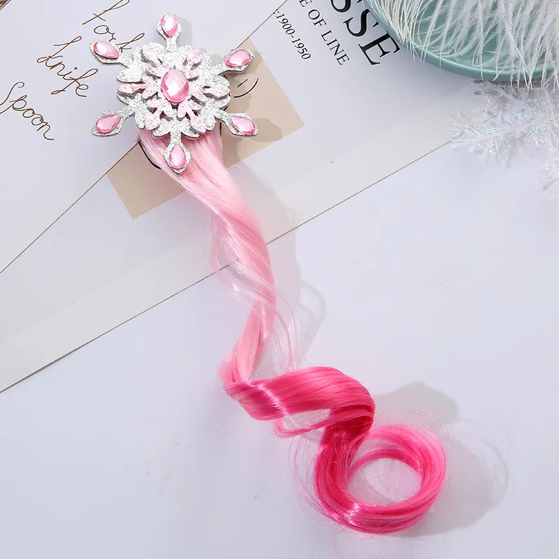 Childrens Princess Pink Clip In Hair piece