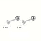 Sterling Silver Kids CZ Heart Screw Back Earrings