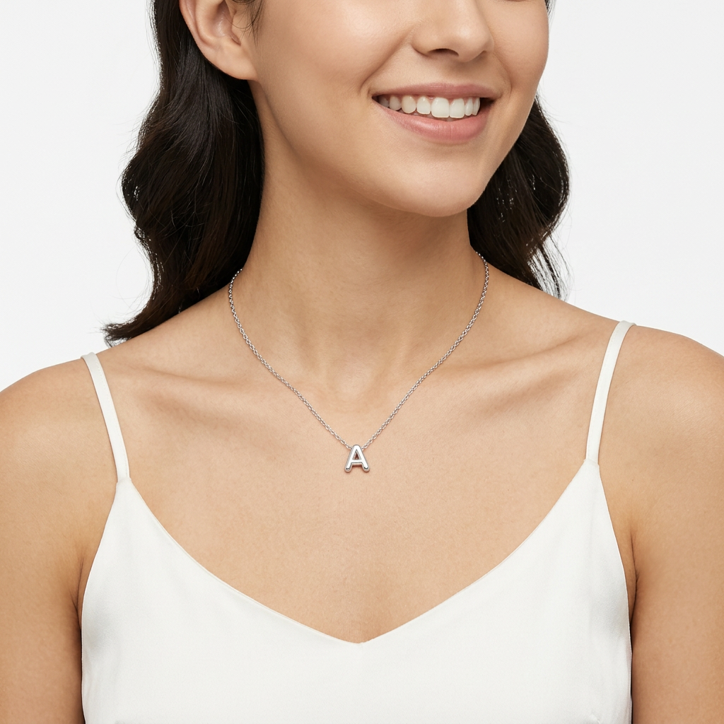 Sterling Silver A–Z Initial Necklaces - Melchior Jewellery 