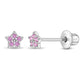 Sterling Silver Kids Tiny Star Screw Back Earrings