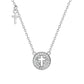 Sterling Silver Tiny Cross Lock & Key Girls Necklace