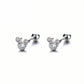 Sterling Silver Kids CZ Mouse Screw Back Earrings