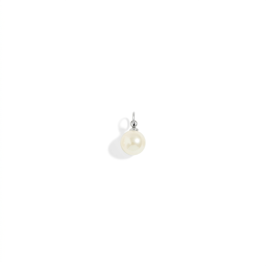 Stainless Steel Glass Pearl Charm - Melchior Jewellery 