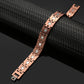 Melchior Jewellery rose gold copper link ultra strength magnetic bracelet for men with round magnetic insets