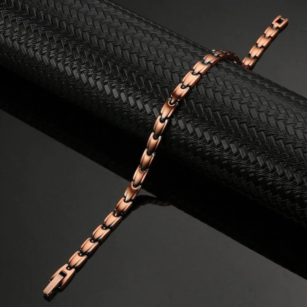 Ladies Slim Copper Magnetic Bracelet