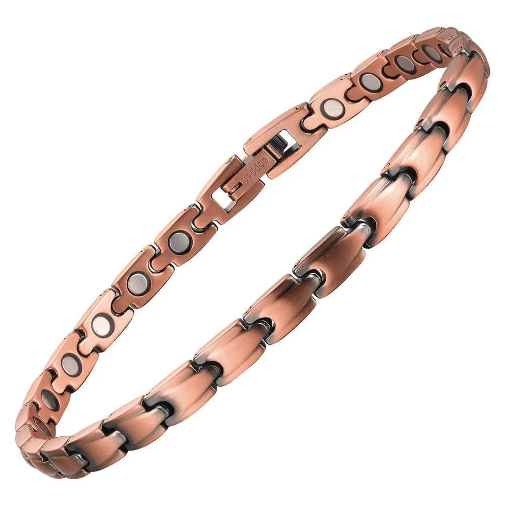 Ladies Slim Copper Magnetic Bracelet