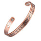 Cross Over Copper Magnetic Bangle with therapeutic magnets and stylish design for wellness and elegance.