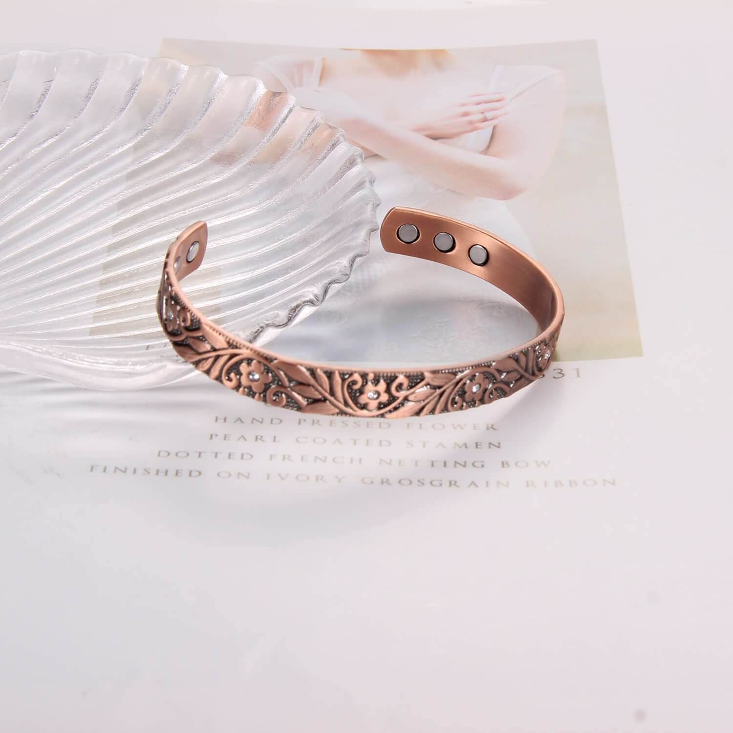 Ladies Bio Magnetic Copper Therapy Bangle - Melchior Jewellery 