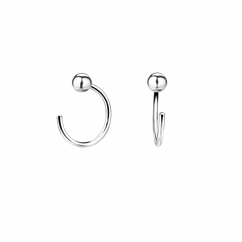 Sterling Silver Pull-Through Ear Huggers - Melchior Jewellery 