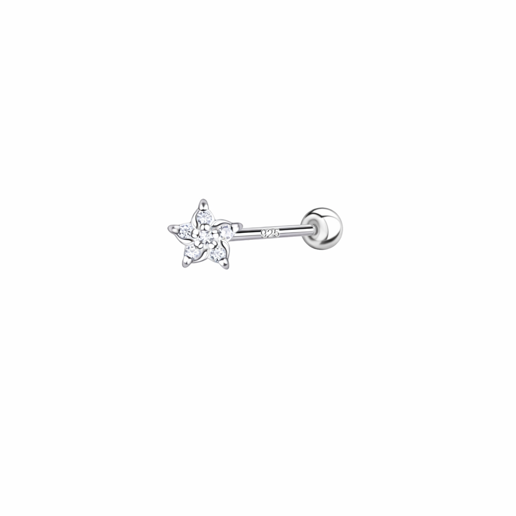 Melchior Jewellery Star CZ Ear Piercing Jewellery Sterling Silver - Melchior Jewellery 