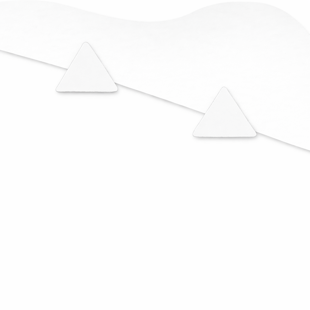 Silver Triangle Stud Earrings For Children - Melchior Jewellery 