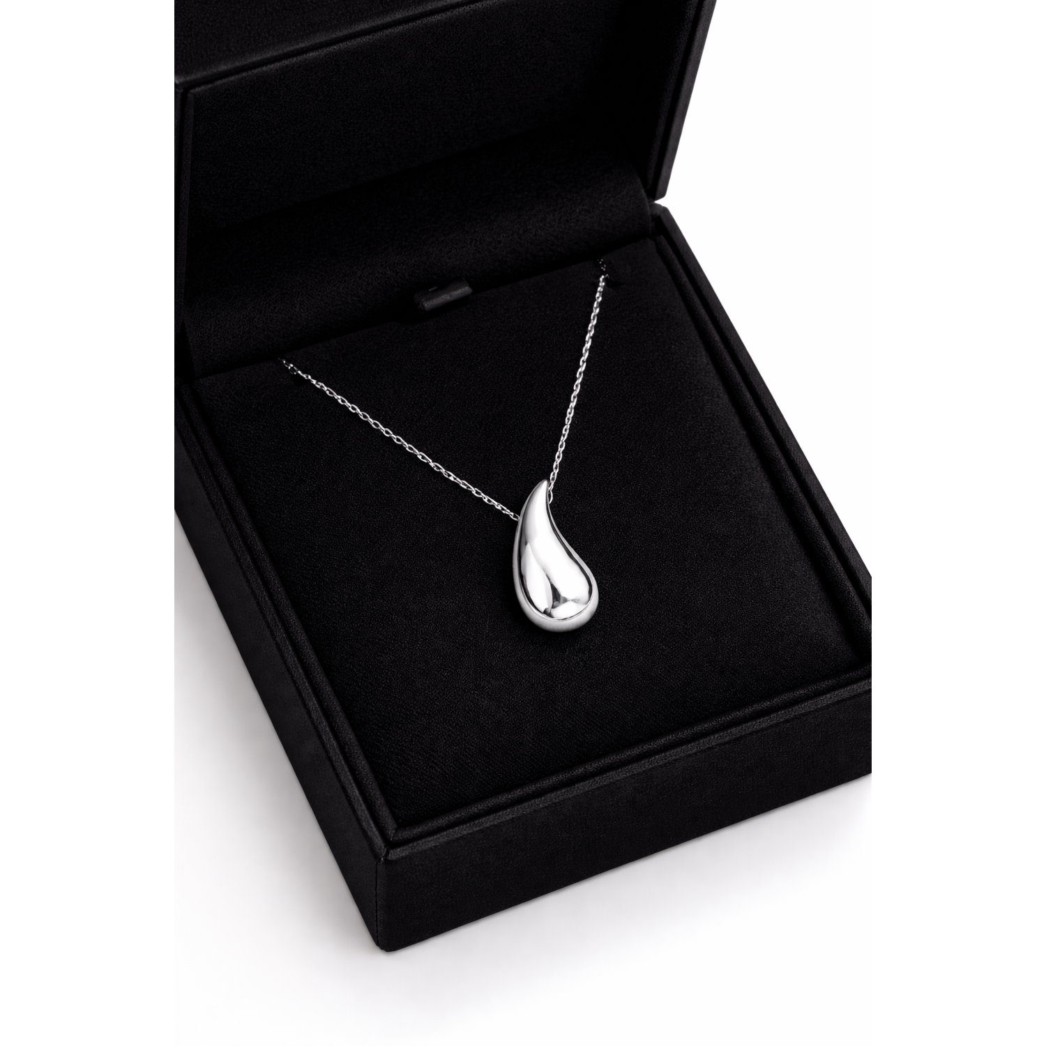 Sterling Silver Teardrop Pendant Necklace - Melchior Jewellery 