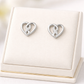CZ Celtic Heart Stud Earrings Sterling Silver for Women - Melchior Jewellery 