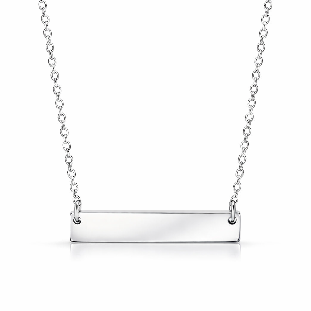 Stainless Steel Blank Bar Necklace - Melchior Jewellery 