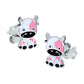 Children's 925 Sterling Silver Cow Stud Earrings