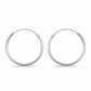 Sterling Silver 1.2mm Rhodium Plated Hoop Earrings - Choose your Size