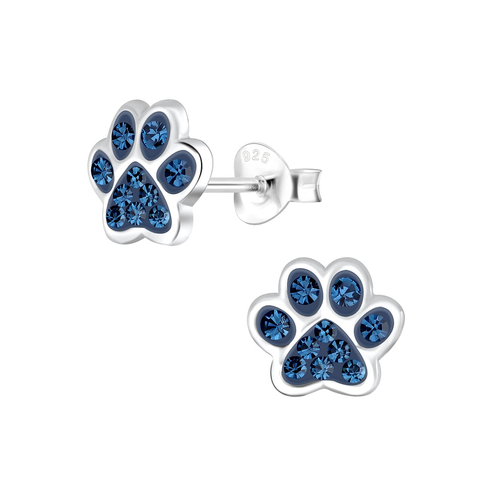 Sterling Silver Dog Paw Stud Earrings - Melchior Jewellery 