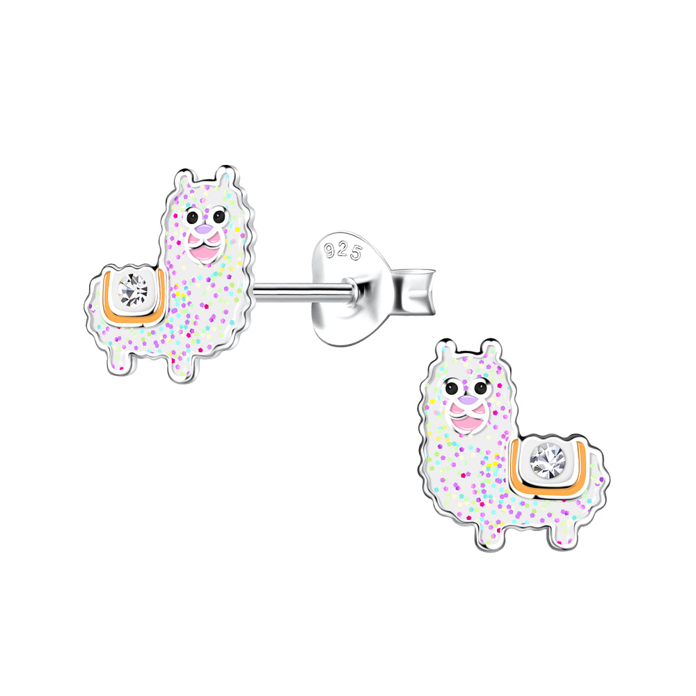 Girls Sterling Silver Alpaca Earrings Studs Kids Jewellery - Melchior Jewellery