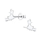 Children's Sterling Silver Witch Stud Earrings - Melchior Jewellery 