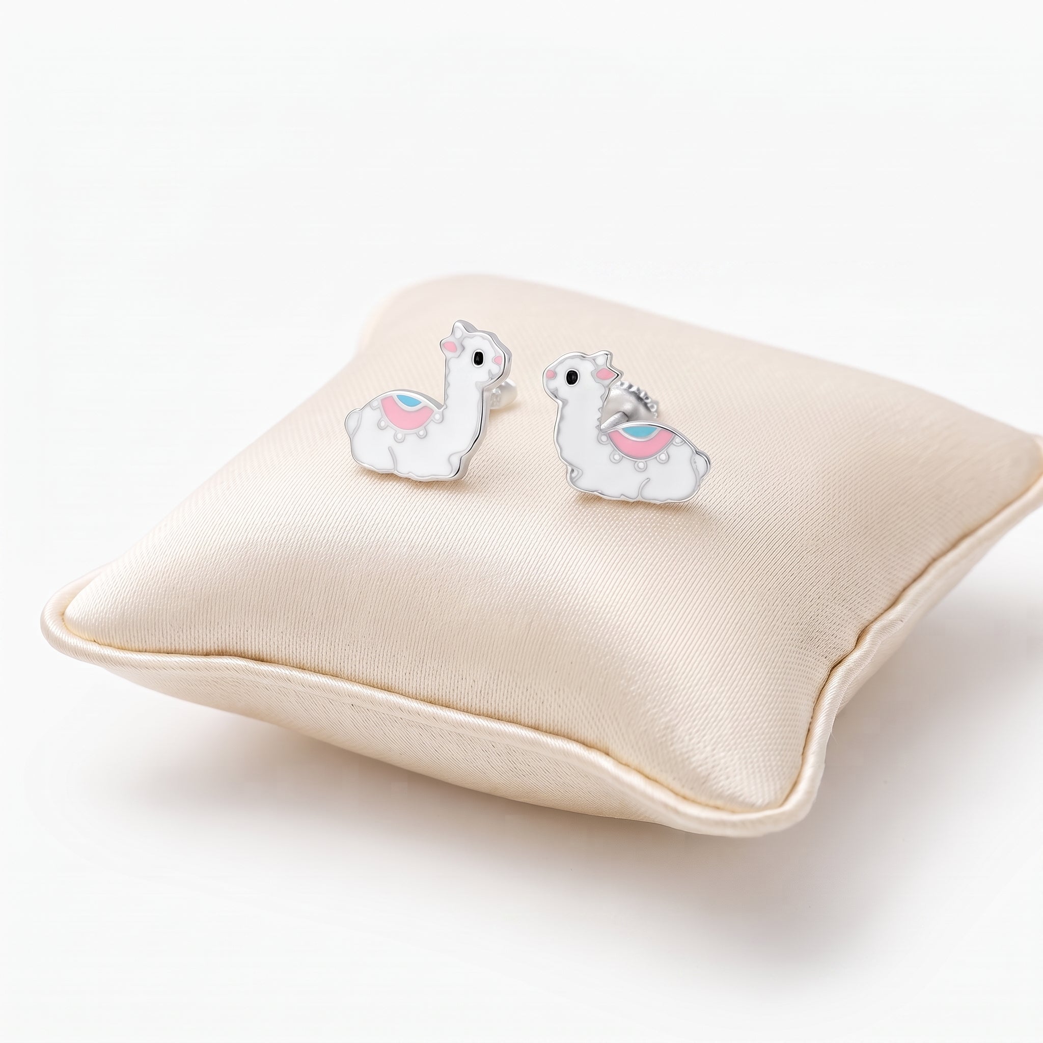 925 sterling silver llama earrings for children
