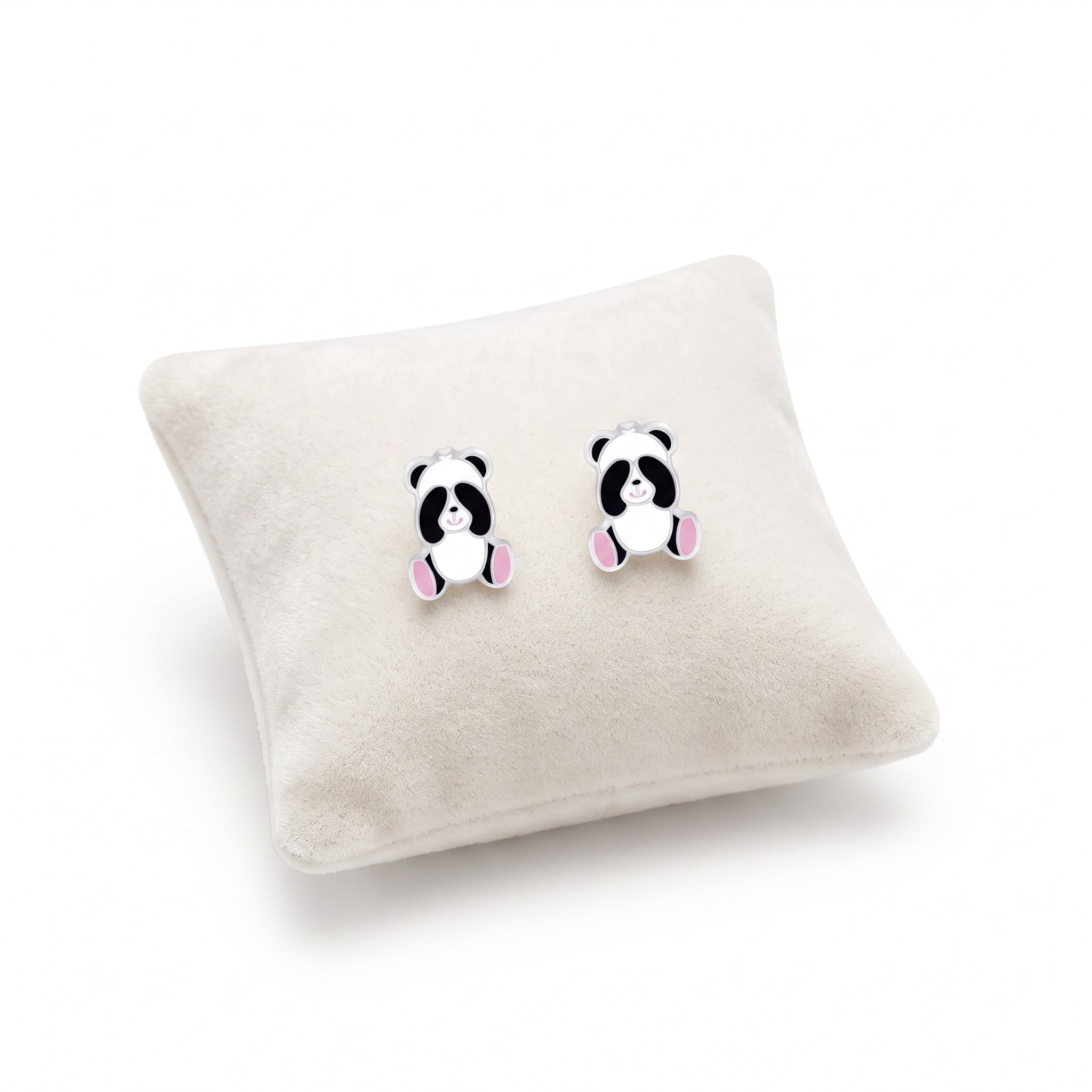 925 sterling silver panda earrings for children