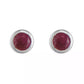 Sterling Silver January Birthstone Stud Earrings