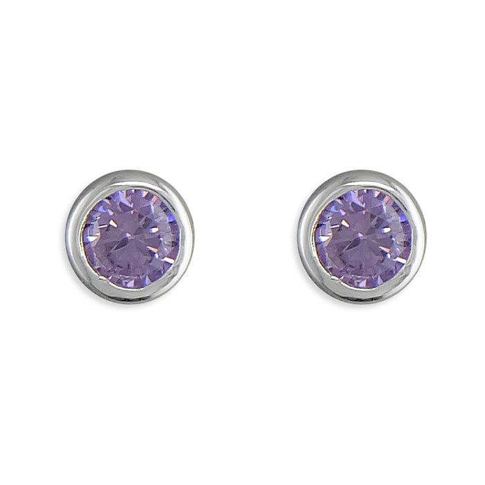 Sterling Silver June Birthstone Stud Earrings - Melchior Jewellery 