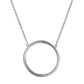 Sterling Silver Circle Pendant Necklace