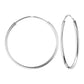 Sterling Silver 1.2mm Rhodium Plated Hoop Earrings - Choose your Size