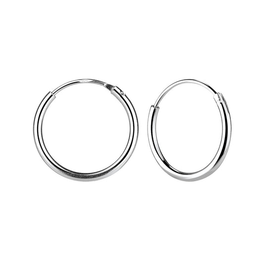 Sterling Silver 16 x 1.5mm Hoop Earrings
