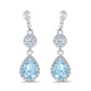 Sterling Silver Aquamarine Teardrop Earrings