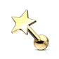 Ear Cartilage Piercing With Star- Choose Your Colour