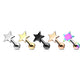 Ear Cartilage Piercing With Star- Choose Your Colour