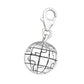 Sterling Silver World Globe Clip On Charm