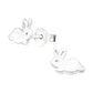 Children's Sterling Silver Bunny Rabbit Stud Earrings