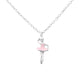 Childrens Sterling Silver Pink Ballerina Necklace