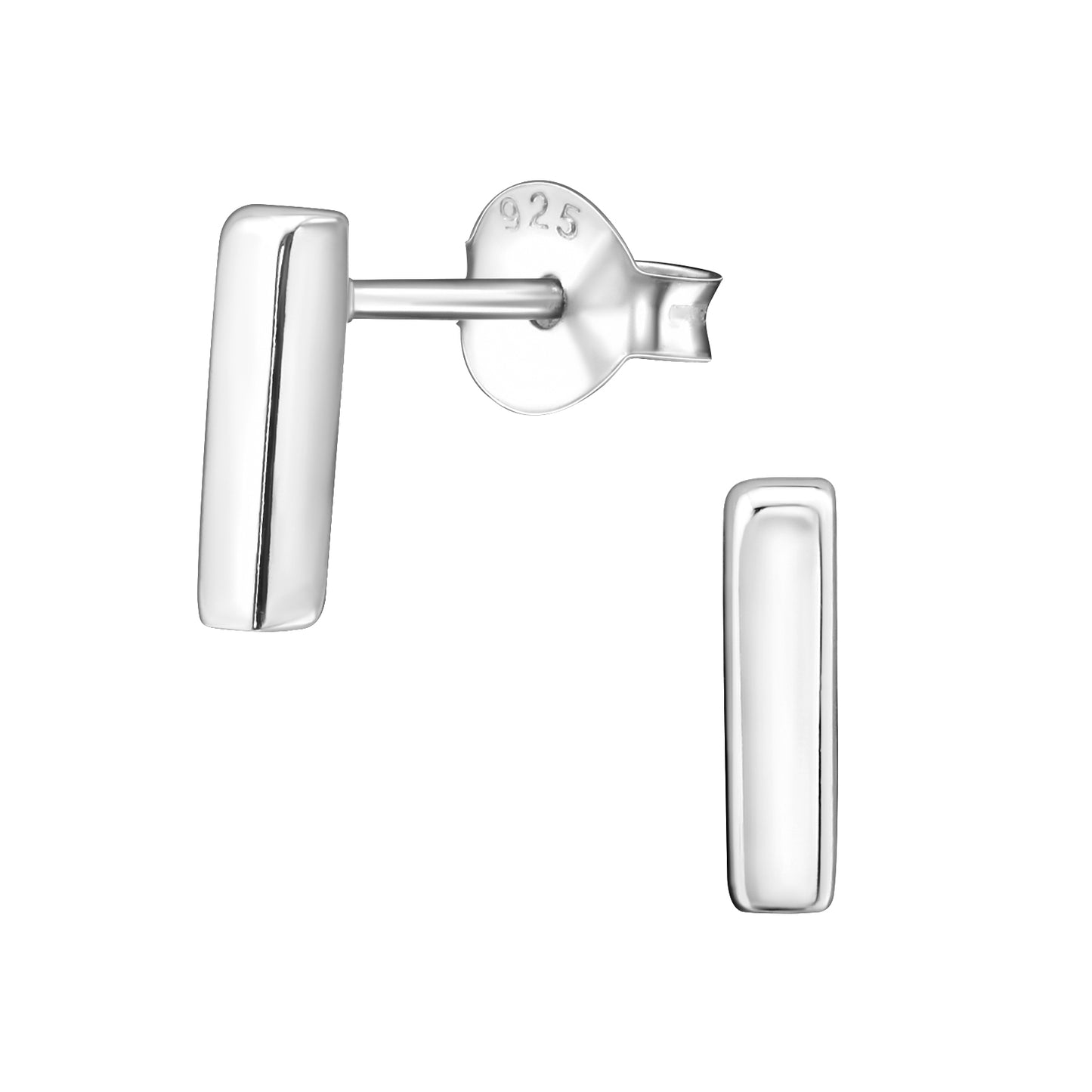 Sterling Silver Bar Stud Earrings