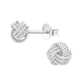 Sterling Silver 6mm knot Rope Stud Earrings