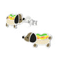 Children's Sterling Silver Hot Dog Animal Stud Earrings - Melchior Jewellery 