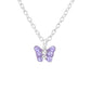 Children's 925 Sterling Silver Lilac Butterfly Necklace