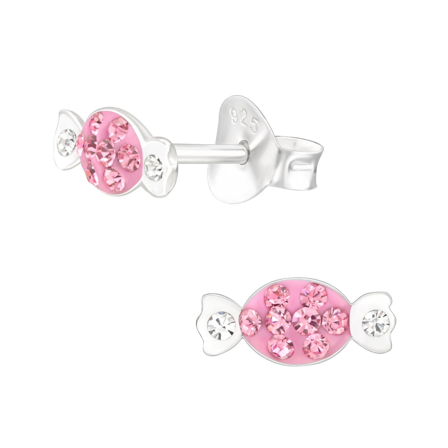 Children's 925 Sterling Silver CZ Candy Sweet Stud Earrings