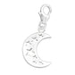 Sterling Silver Moon & Stars Clip On Charm