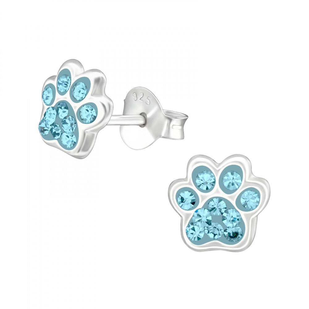 Sterling Silver Dog Paw Stud Earrings - Melchior Jewellery 