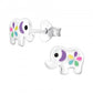 Sterling Silver Girls Elephant Stud Earrings