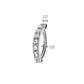 Titanium Hinged Belly Ring with Crystals - Choose Your Colour