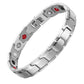 Silver 4in1 Titanium Magnetic Bracelet