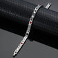 Ladies Silver Crossover Titanium Magnetic Bracelet - Melchior Jewellery 